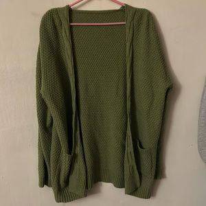 Sage green knit cardigan